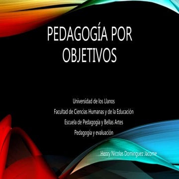 Pedagogía por objetivos