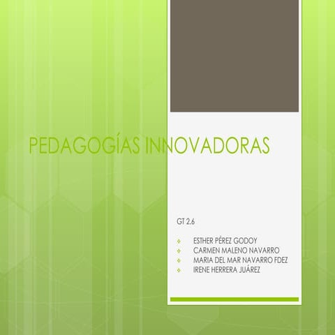 Pedagogías innovadoras