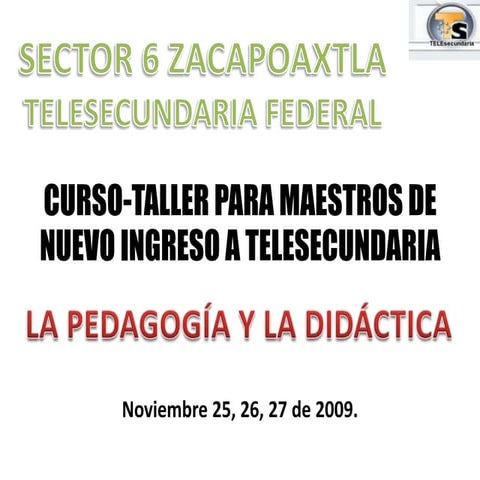 Pedagogía y didáctica