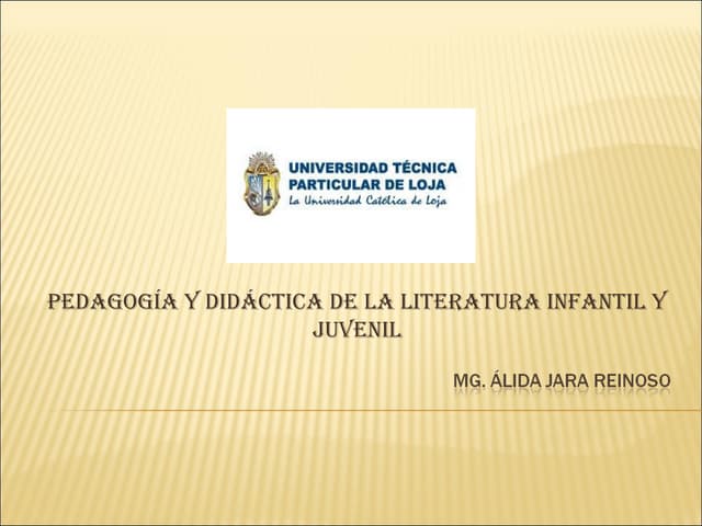 Pedagogía y didáctica de la literatura infantil y juvenil