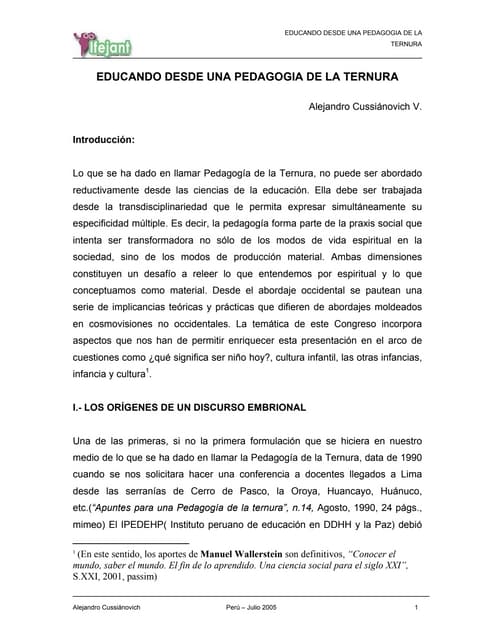 Pedagogia de la ternura.1