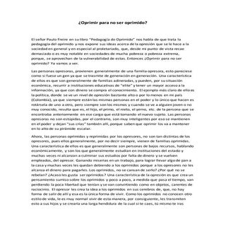 Pedagogia del oprimido (Ensayo)