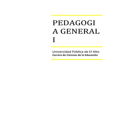 Pedagogia general i