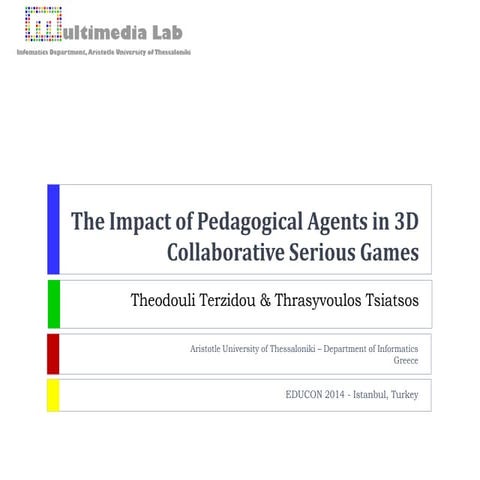 Pedagogical Agents in Serious Games - EDUCON 2014