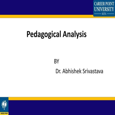 Pedagogical analysis