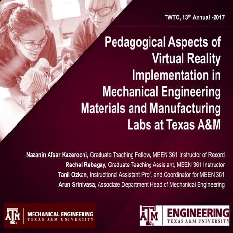 Pedagogical Aspects of Virtual Reality Implementation in Mechanical Engineeri...