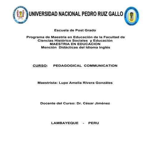 Pedagogical Communication  Inferences