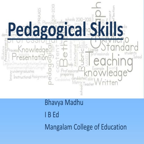 Pedagogical skills