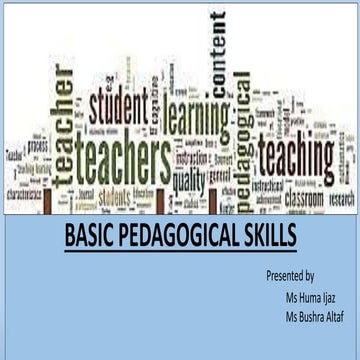 Pedagogical skills