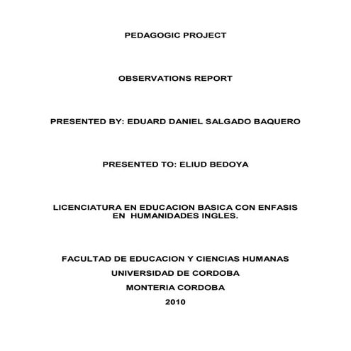 Pedagogic project