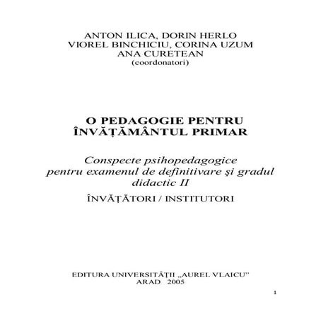 Pedagogie pt invatamantul primar