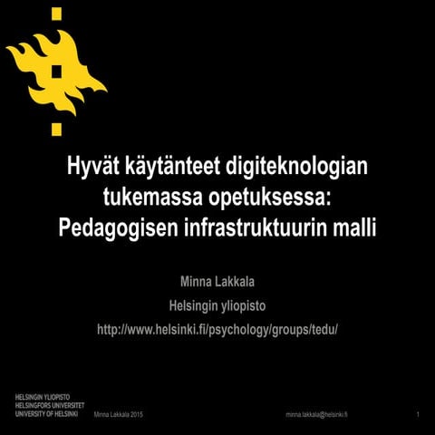 Pedagogisen infrastruktuurin malli