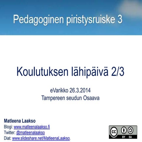 Pedagoginen piristysruiske 26.3.14