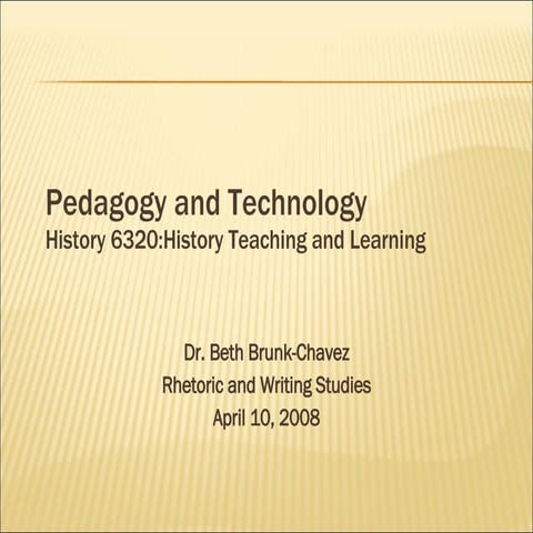 Pedagogy And Technology