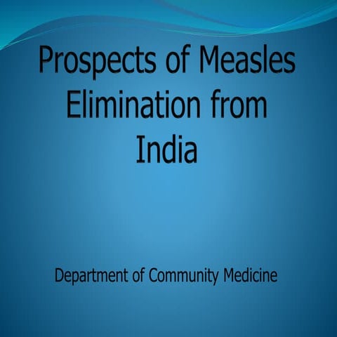 Measles ELIMINATION