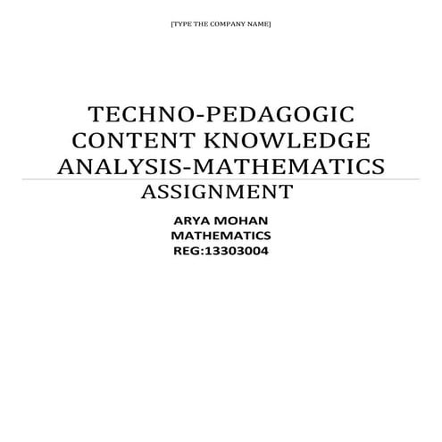 Pedagogy assignment