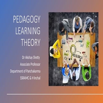 Pedagogy learning theory Dr Akshay Shetty.pptx