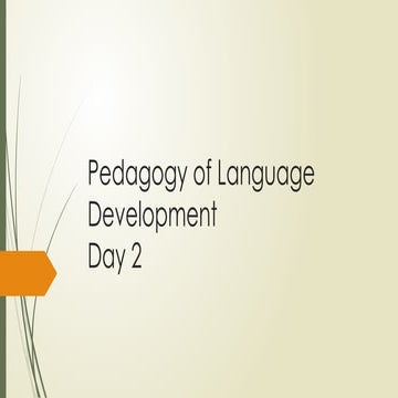 Pedagogy of Language Development of primary education