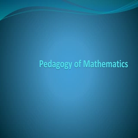  Module 9: Pedagogy of Mathematics(English)