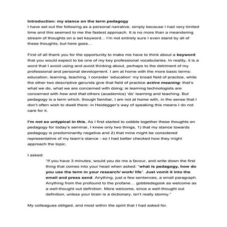 Pedagogy social good