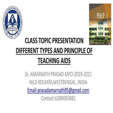 TYPES AND PRINCIPLE OF TEACHING AIDS(PEDAGOGY)