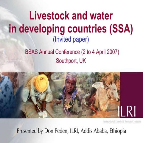 Livestock and water in developing countries (SSA)