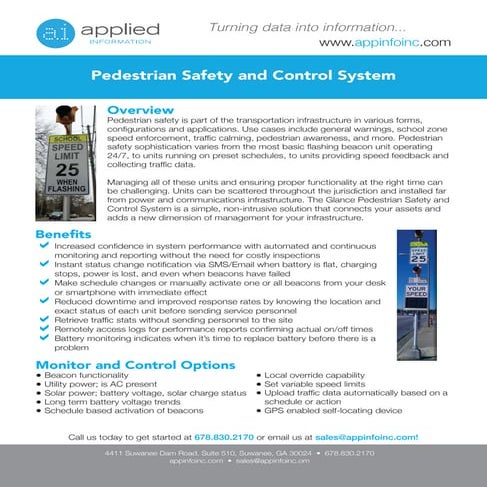 Pedestrian safety brochure