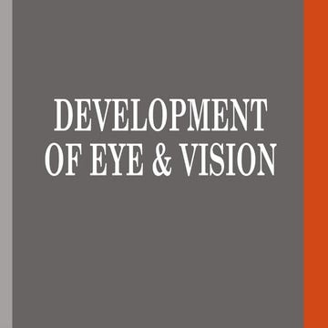Pedia development of vision, visual development