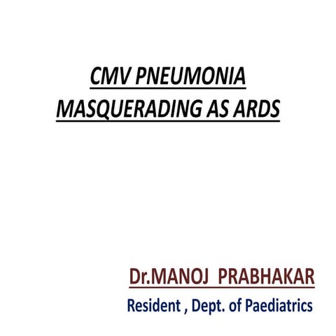 Pediatric acute respiratory distress syndrome | PPTX