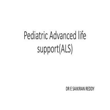 Pediatric advanced life support ( PALS )