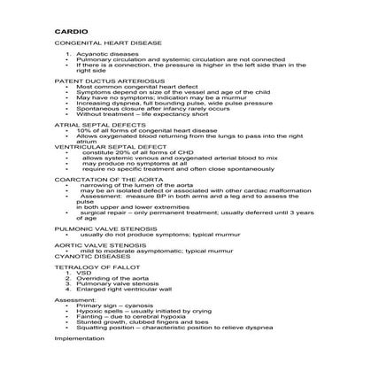 Pediatric disorders by system