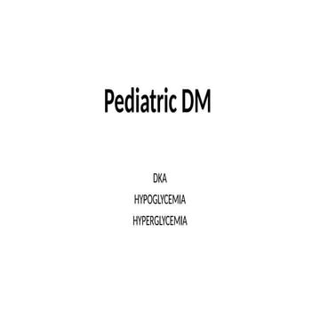 Pediatrics diabetic mellitus | PPT