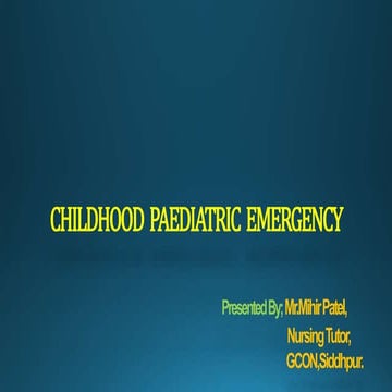 Pediatric emergency ppt