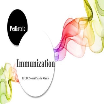 Pediatric immunization (Part 1/4)