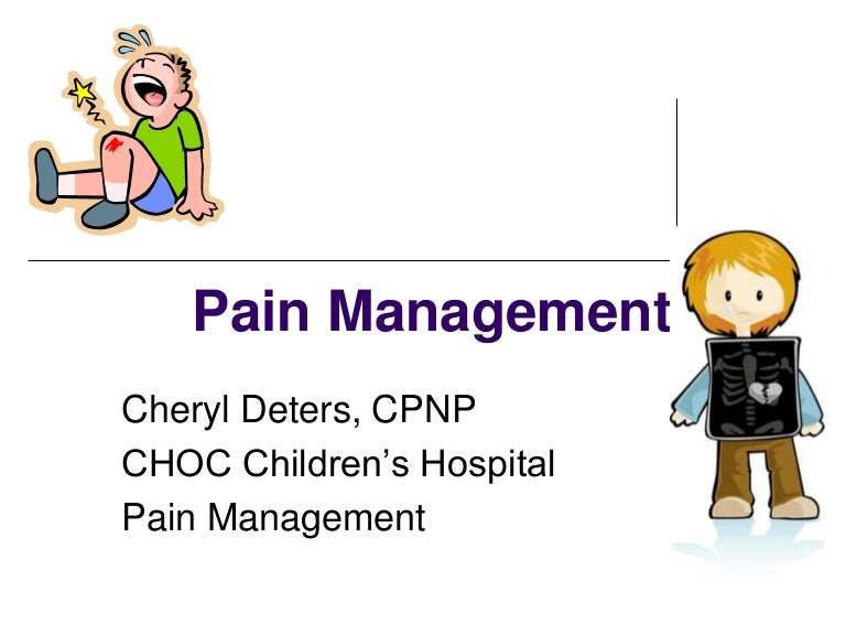 Pediatric pain management