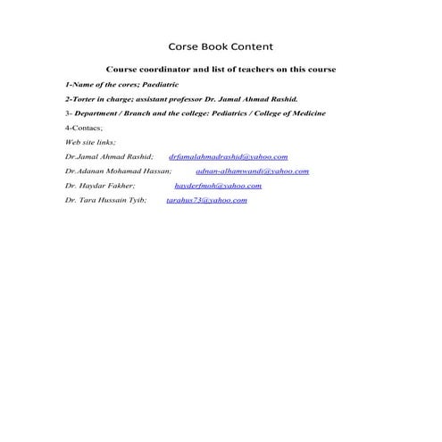 5th year Course Book/Pediatrics