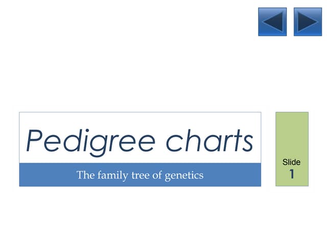 Pedigrees Lecture