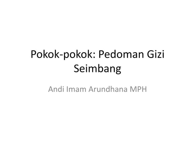 Pedoman gizi seimbang