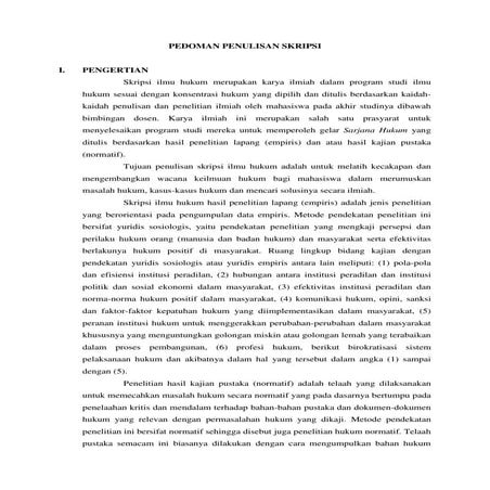 Pedoman penulisan skripsi