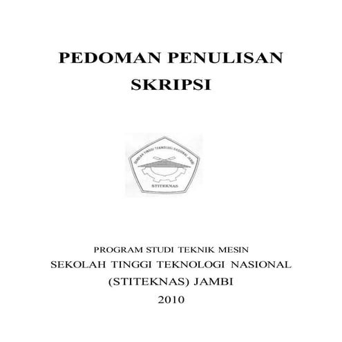 Pedoman penulisan skripsi