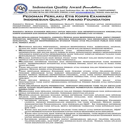 Pedoman Perilaku Etis Examiner