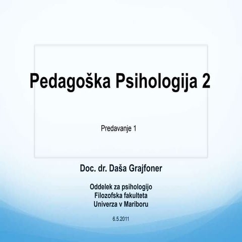 Pedagoska psihologija 2 - Kvalitativne in kvantitativne metodologije in podat...