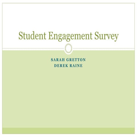 Student Engagment Survey pilot University of Leicester