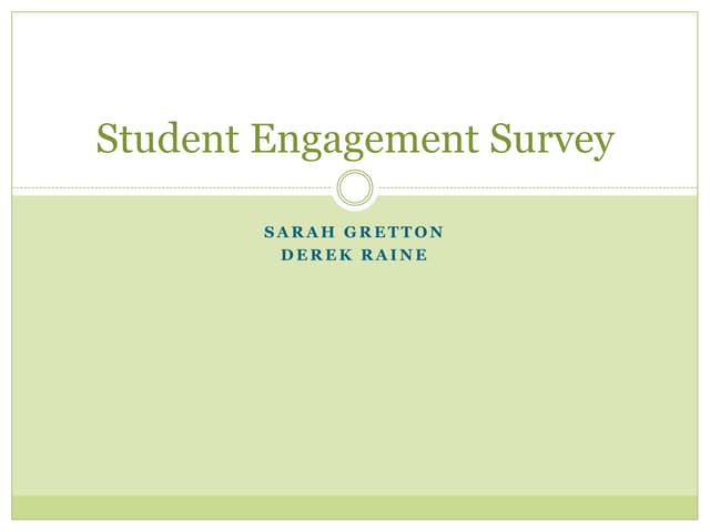 Student Engagment Survey pilot University of Leicester