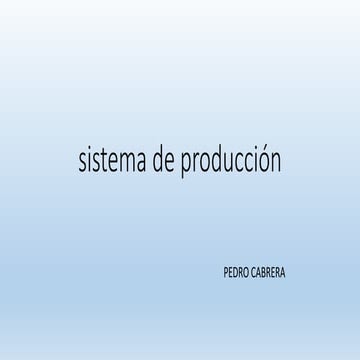 Sistema de produccion
