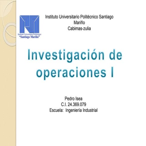 Mapa Conceptual Investigación de Operaciones