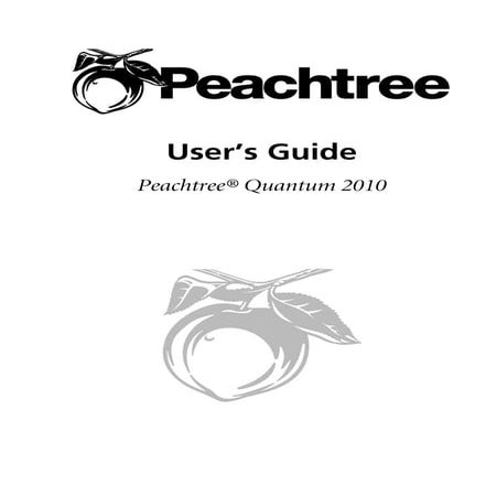 Peechtree Acouting manual that would help students/accounting and finance tea...