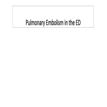 Pulmonary Embolism in Emergency Medicine .pptx