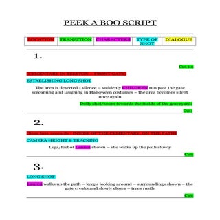 Peek a boo script