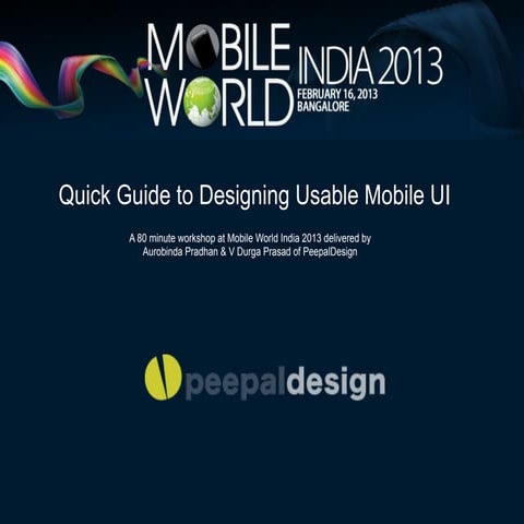 Quick Guide for Designing Usable Mobile UI
